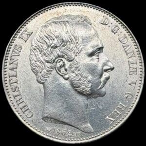 1864 RH, 2 rigsdaler, Chr.IX, Sieg 5.1, Hede 4A, Kva. 01
