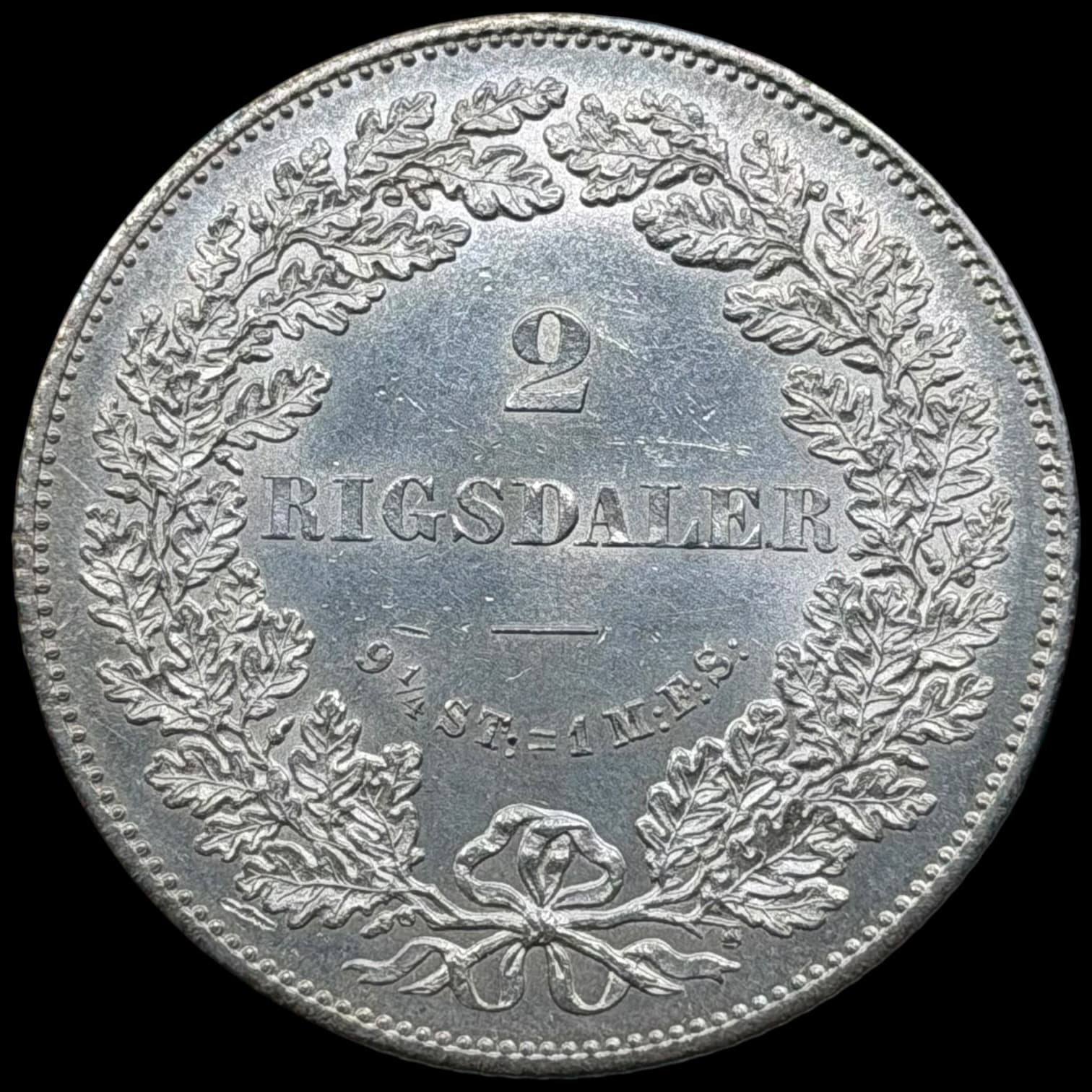 1864 RH, 2 rigsdaler, Chr.IX, Sieg 5.1, Hede 4A, Kva. 01 - Image 2
