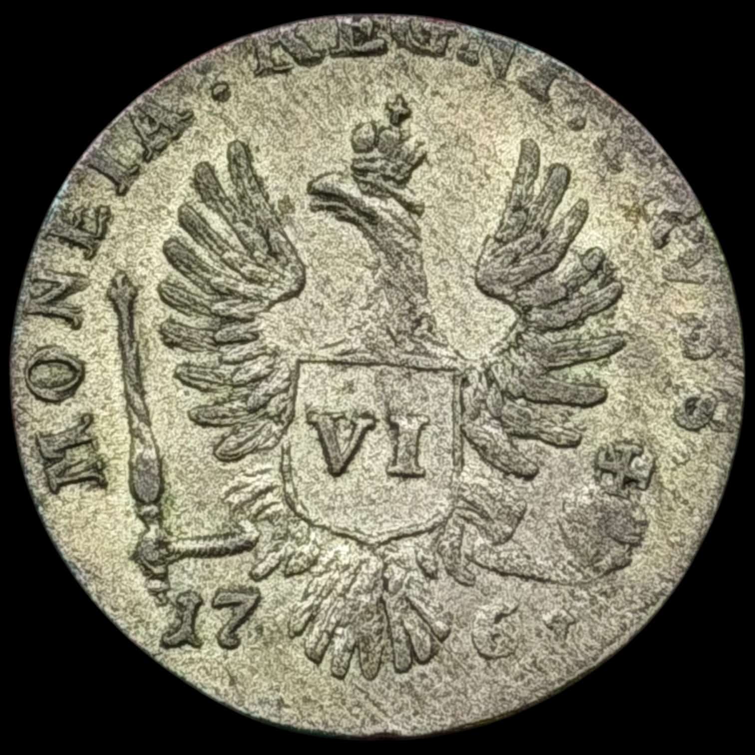 Rusland, 6 Groschen 1761, Elizabeth, Coins for Prussia, Mint Moscow, Bitkin 808, KM / Y 45, Kva. 01