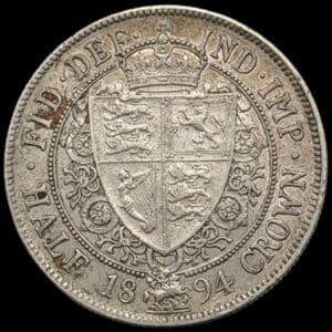 Storbritannien, Half Crown 1894, Victoria, KM 782, Sp. 3938, Kva. 1+