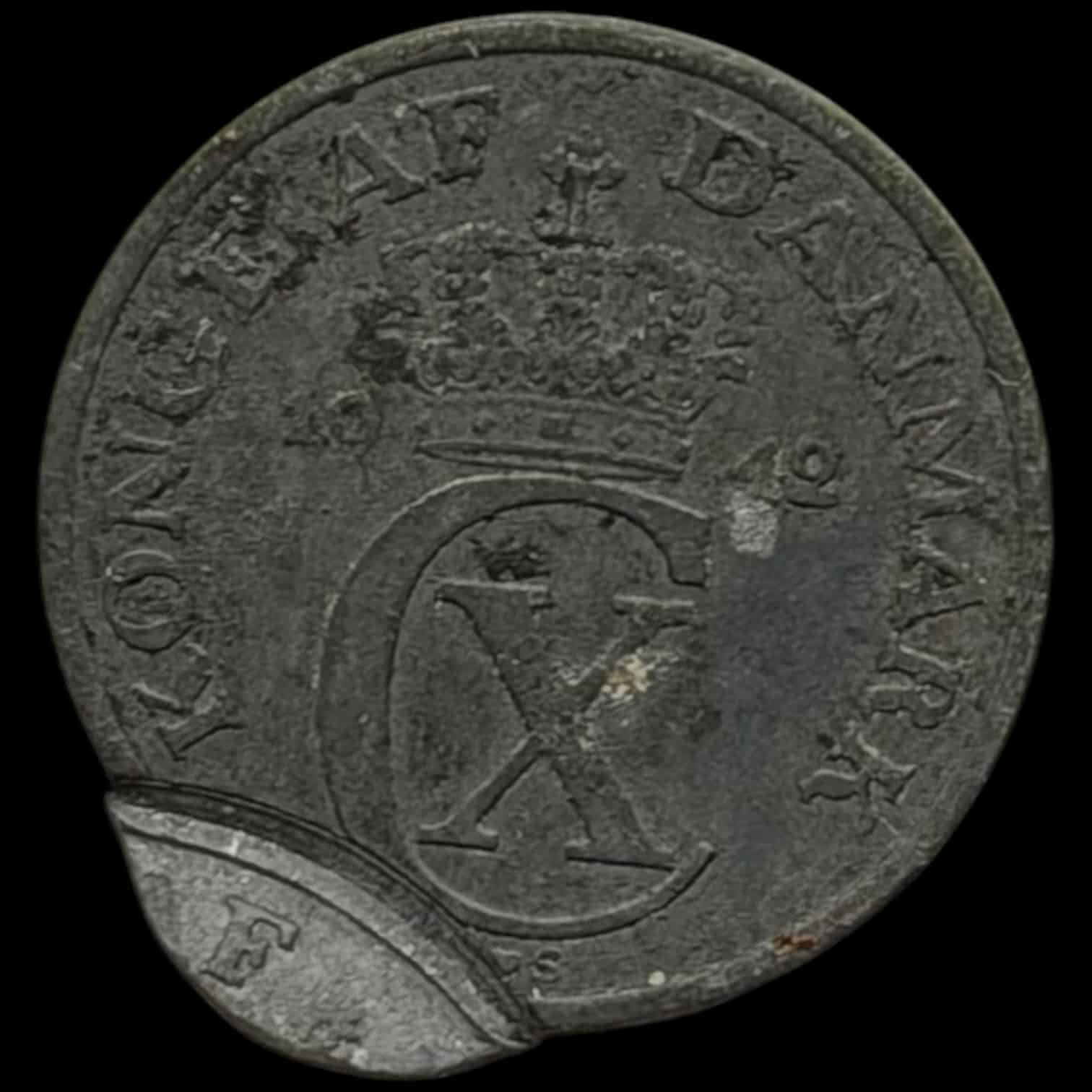1942, 2 øre, Chr.X, Sieg 5.2, Hede 34, Kva. 01 "Fejlpræg" dobbelt slået