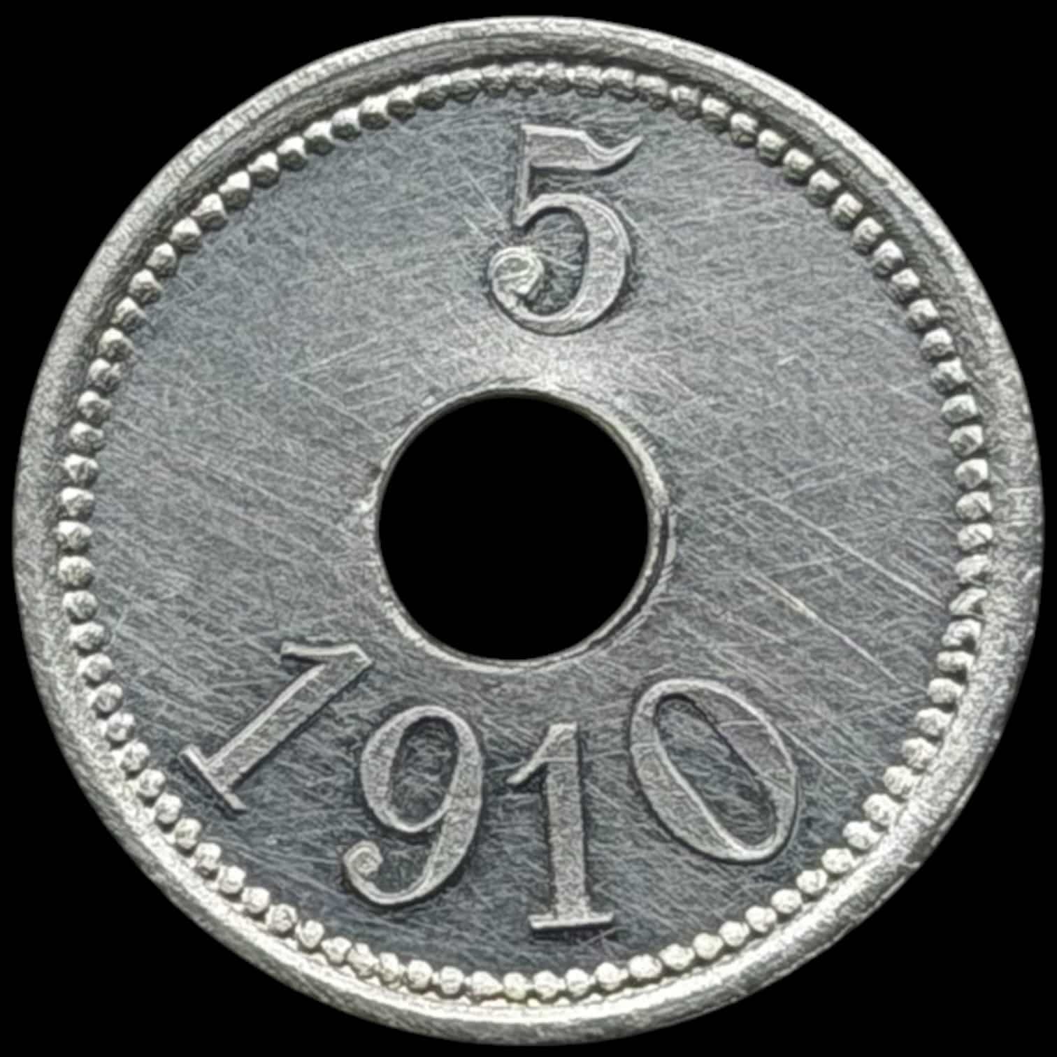 Grønland, 5 øre 1910, Thule Kap York, Sieg 6.1, Kva. 0-01 aftørret