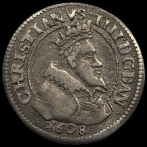 1608, 8 skilling, Chr.IV, Sieg 54.2, Hede 93A, Kva. 1+