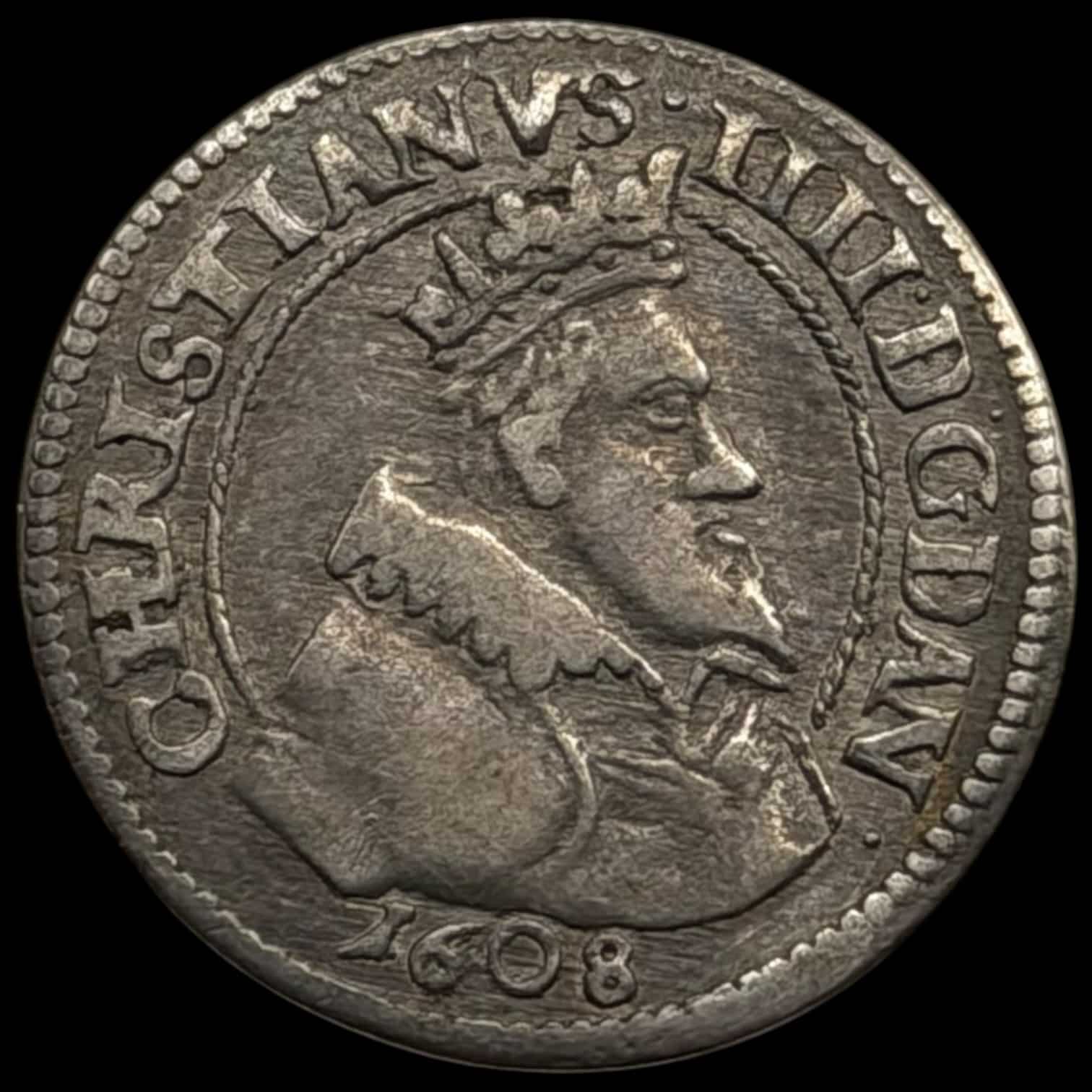 1608, 8 skilling, Chr.IV, Sieg 54.2, Hede 93A, Kva. 1+