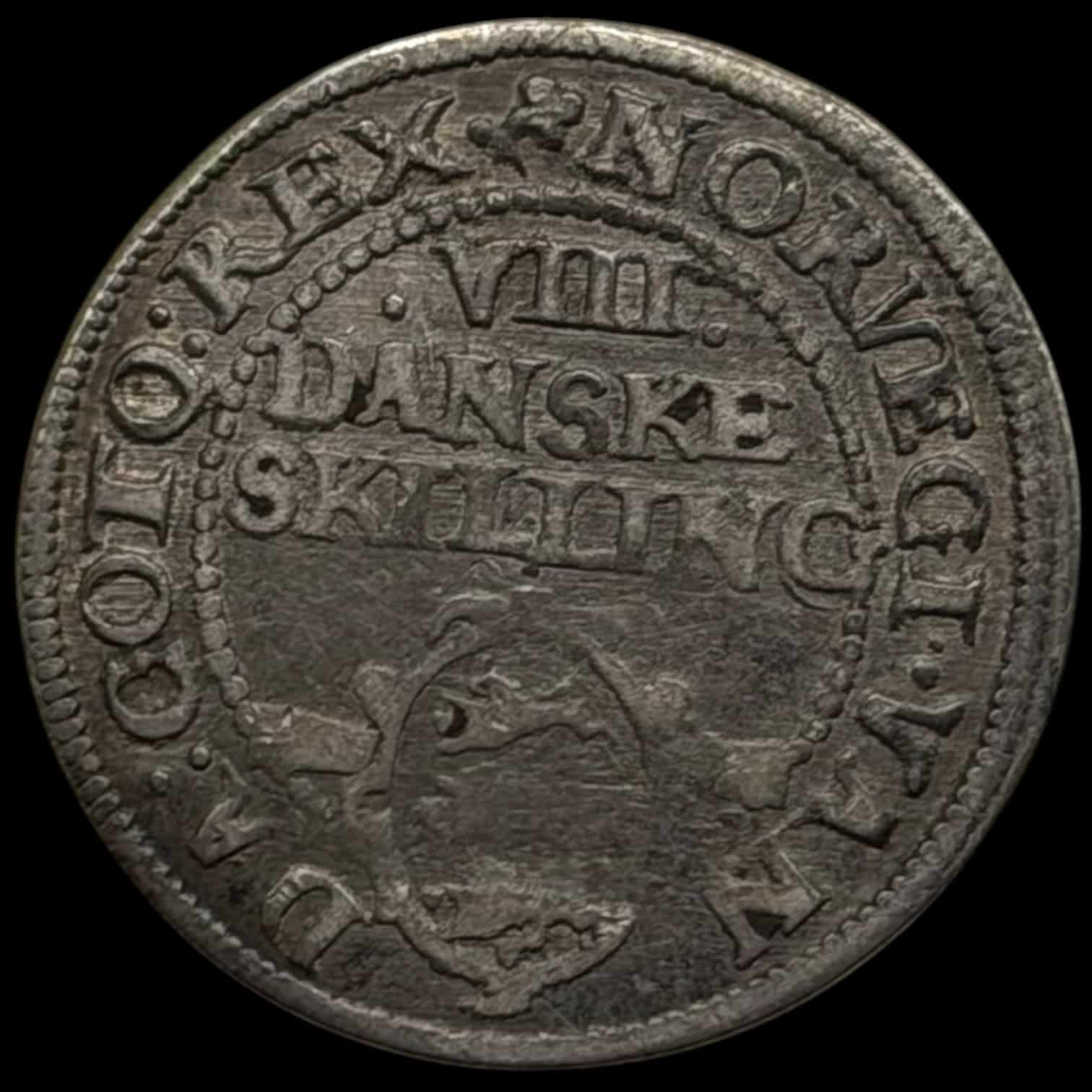 1608, 8 skilling, Chr.IV, Sieg 54.2, Hede 93A, Kva. 1+ - Image 2