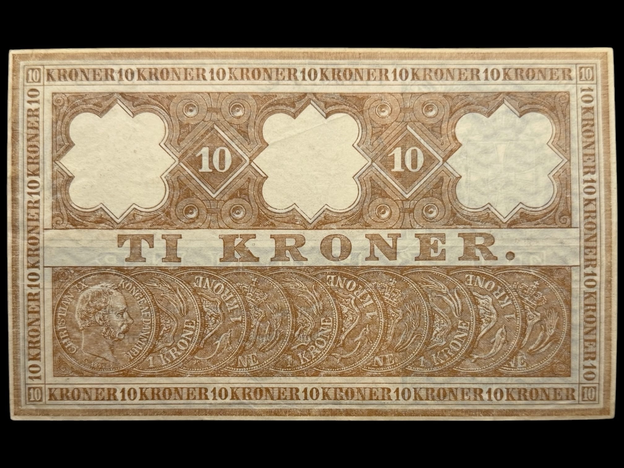 10 kroner 1909 D, V.Lange/Bruhn, Nr. 1745828, Sieg 94, DOP 99, Pick 2, Kva. 0-01 - Image 2