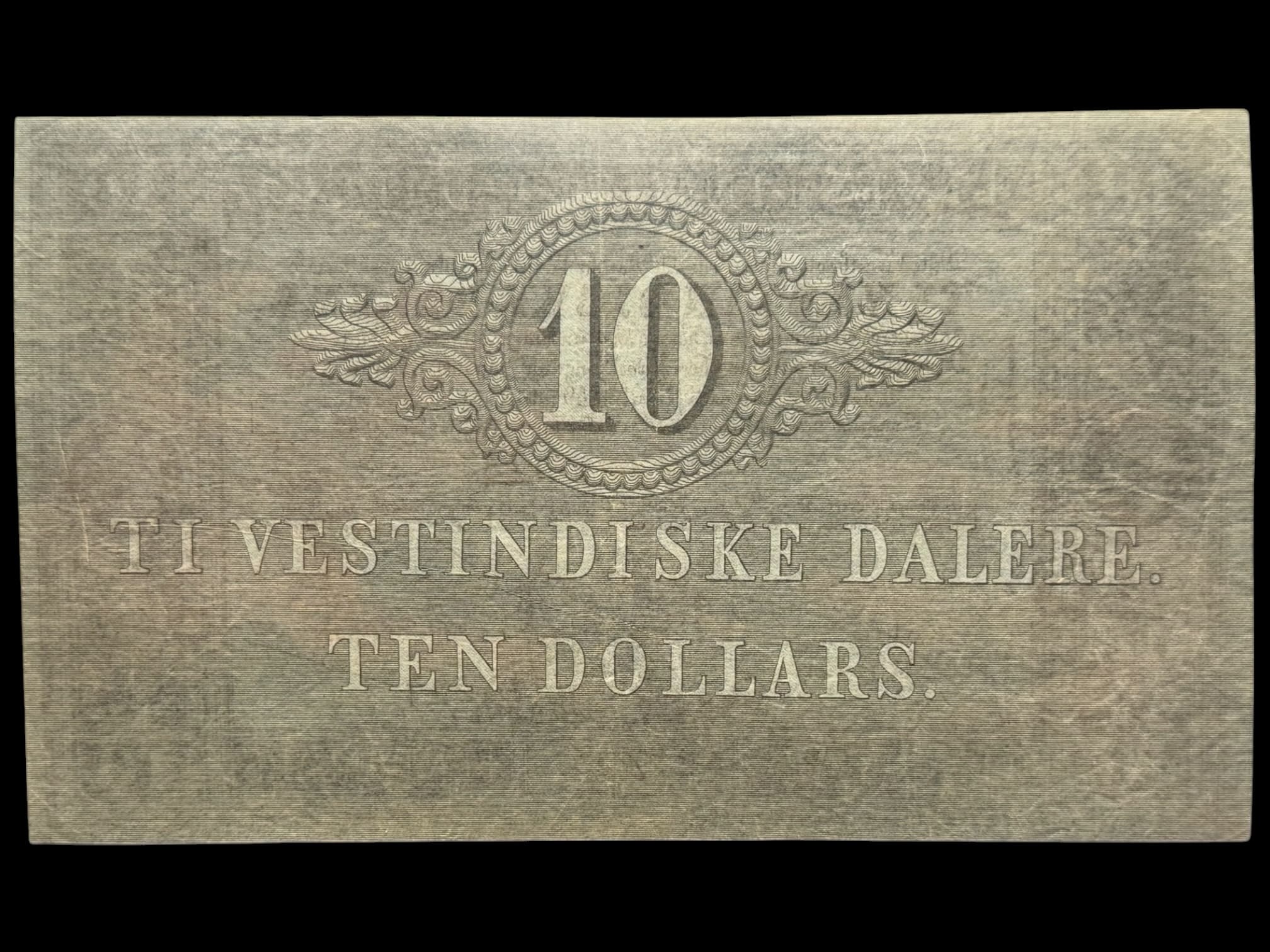 Dansk Vestindien, 10 Vestindiske Dalere 1849, Nr. 7068, Sieg 17, Pick 4, Udgivet 1/6 1901, 6 underskrifter, Kva. 01 - Image 2