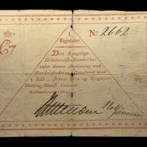 Grønland, 1/2 Rigsdaler 1804, Nr. 2662, Sieg 8, Pick A8, Kva. 1--2