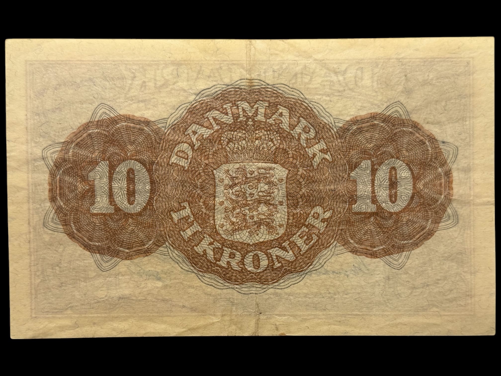 10 kroner 1944 AC, Svendsen/Pugh, Nr. 911510, Sieg 120, DOP 129, Pick 36, Kva. 1+ - Image 2