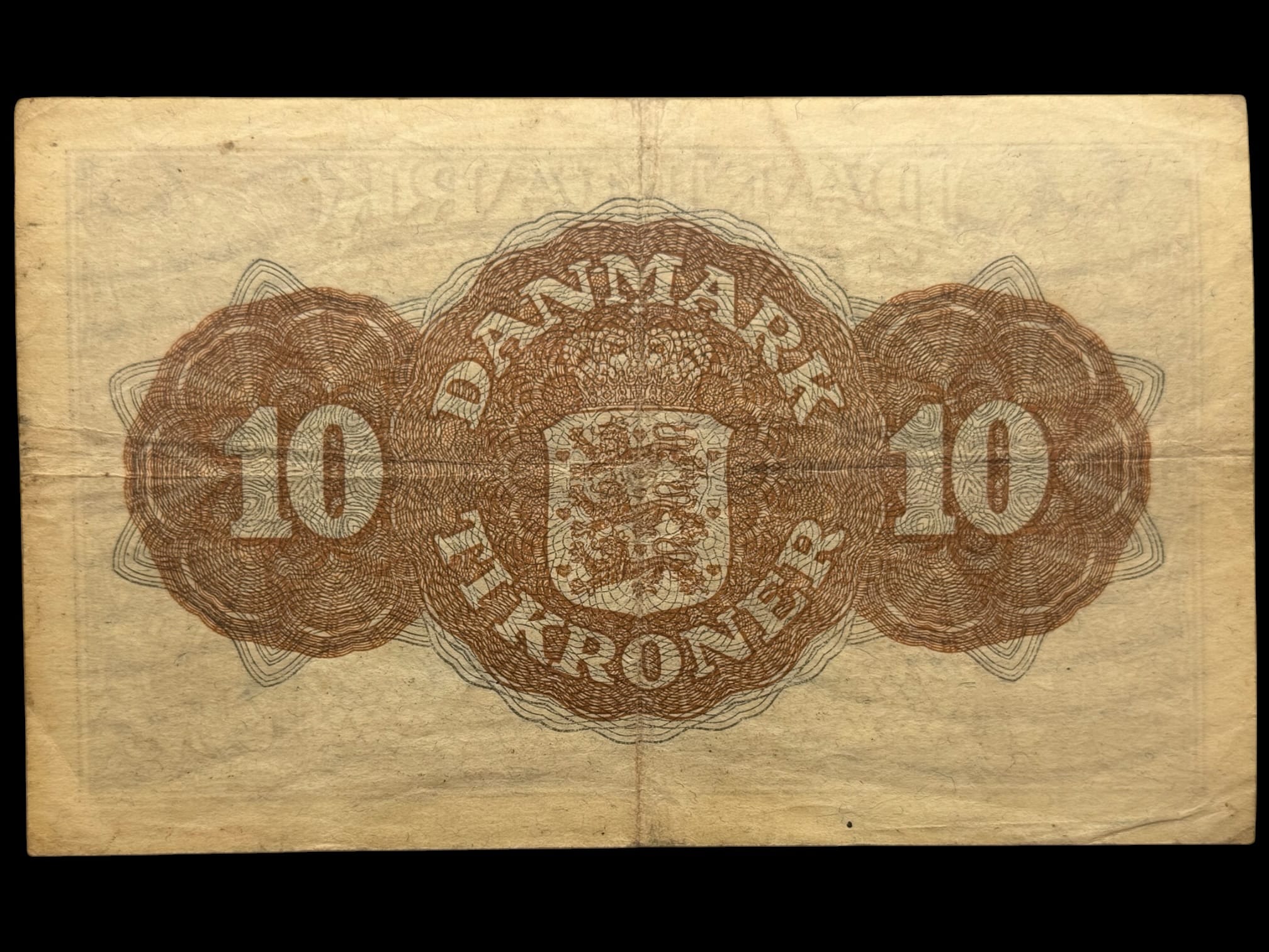 10 kroner 1944 AE Svendsen/Hellerung, Nr. 986014, Sieg 120, DOP 129, Pick 36, Kva. 1-1+ - Image 2