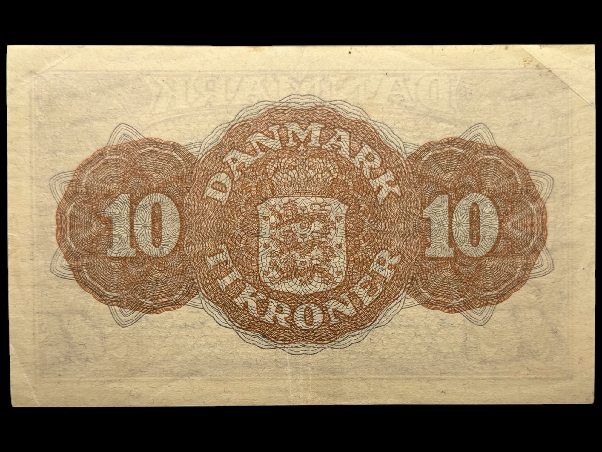10 kroner 1944 BM, Svendsen/Lund, Nr. 417866, Sieg 120, DOP 129, Pick 36, Kva. 1-01 “Ukendt underskriftskombination ifølge Sieg” - Image 2