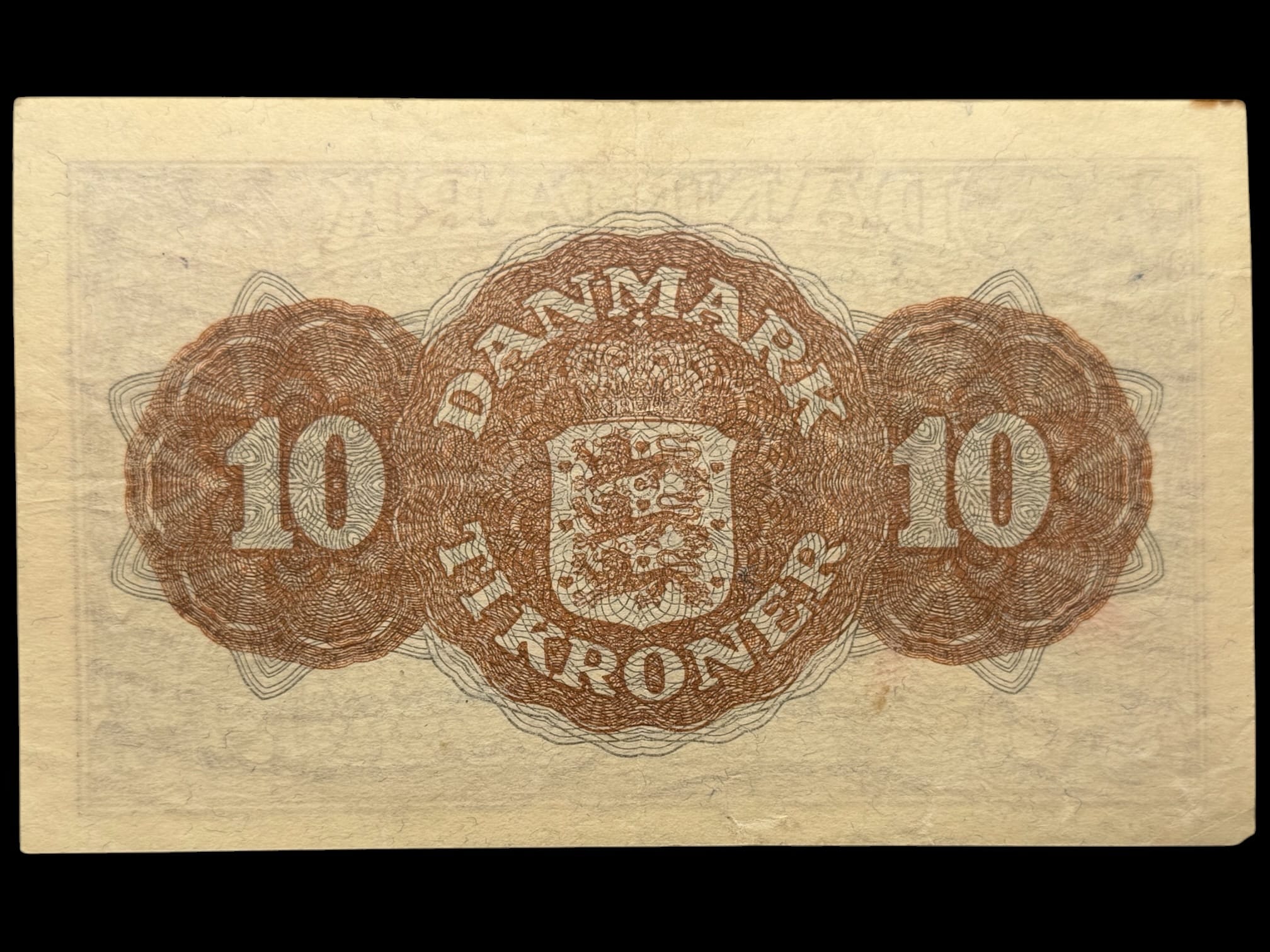 10 kroner 1944 BR, Svendsen/Matthiessen, Nr. 316564, Sieg 120, DOP 129, Pick 36, Kva. 1+ - Image 2