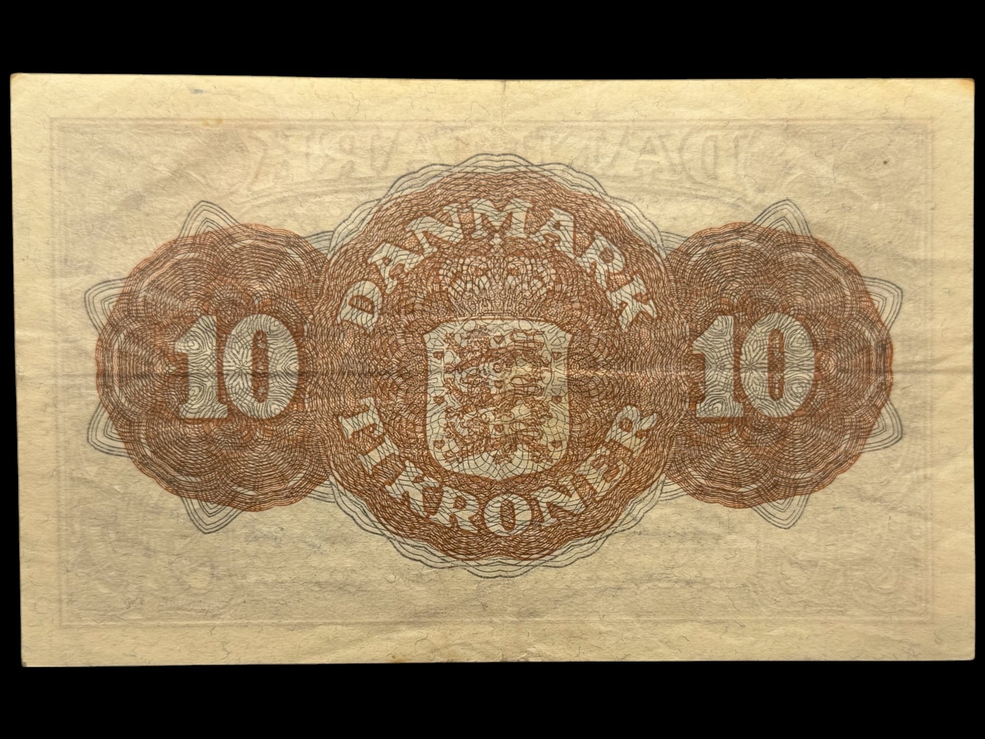 10 kroner 1944 BU, Svendsen/Pugh, Nr. 677195, Sieg 120, DOP 129, Pick 36, Kva. 1+ - Image 2