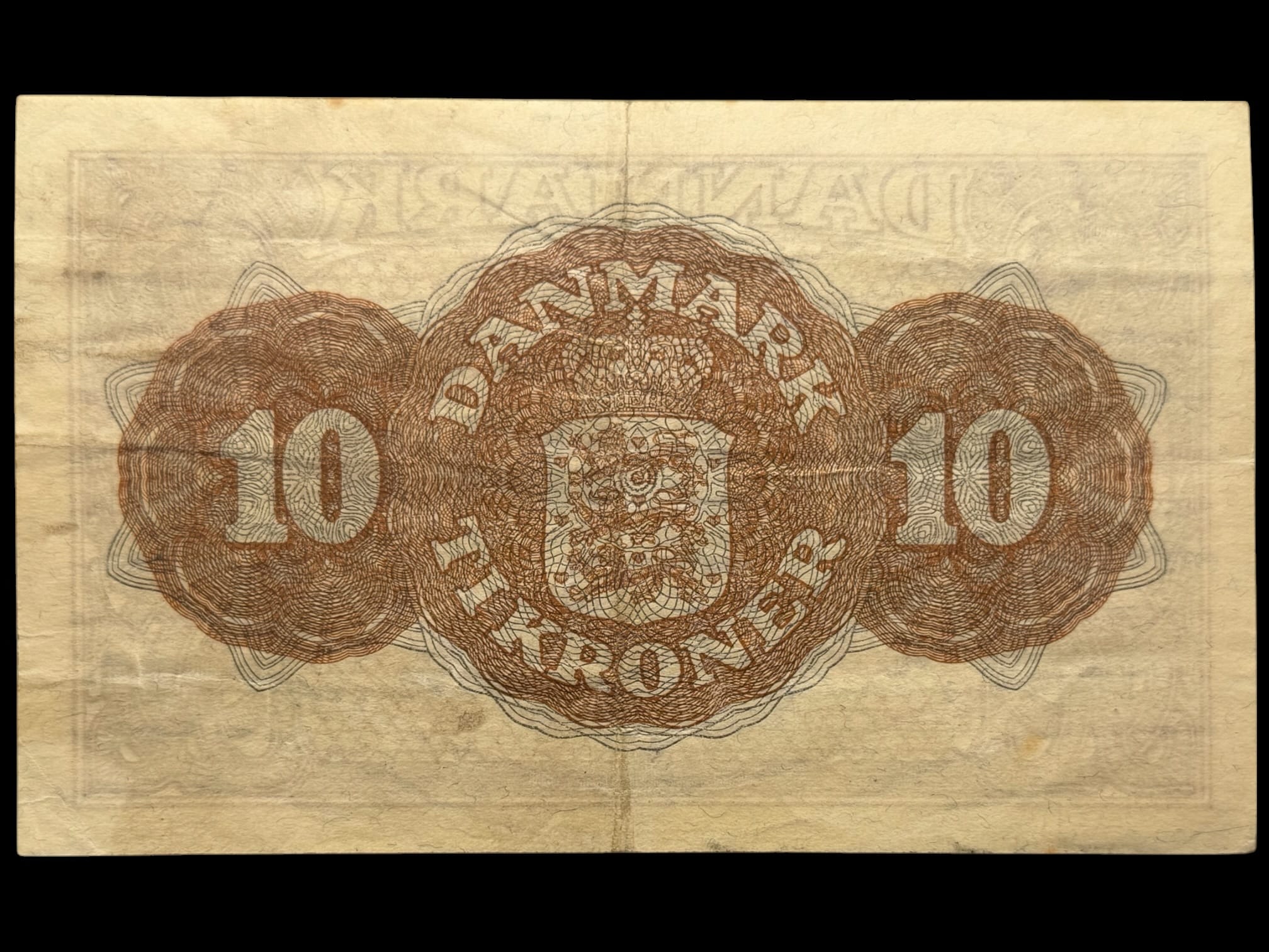 10 kroner 1944 BÆ, Svendsen/Vinther, Nr. 642254, Sieg 120, DOP 129, Pick 36, Kva. 1+ - Image 2