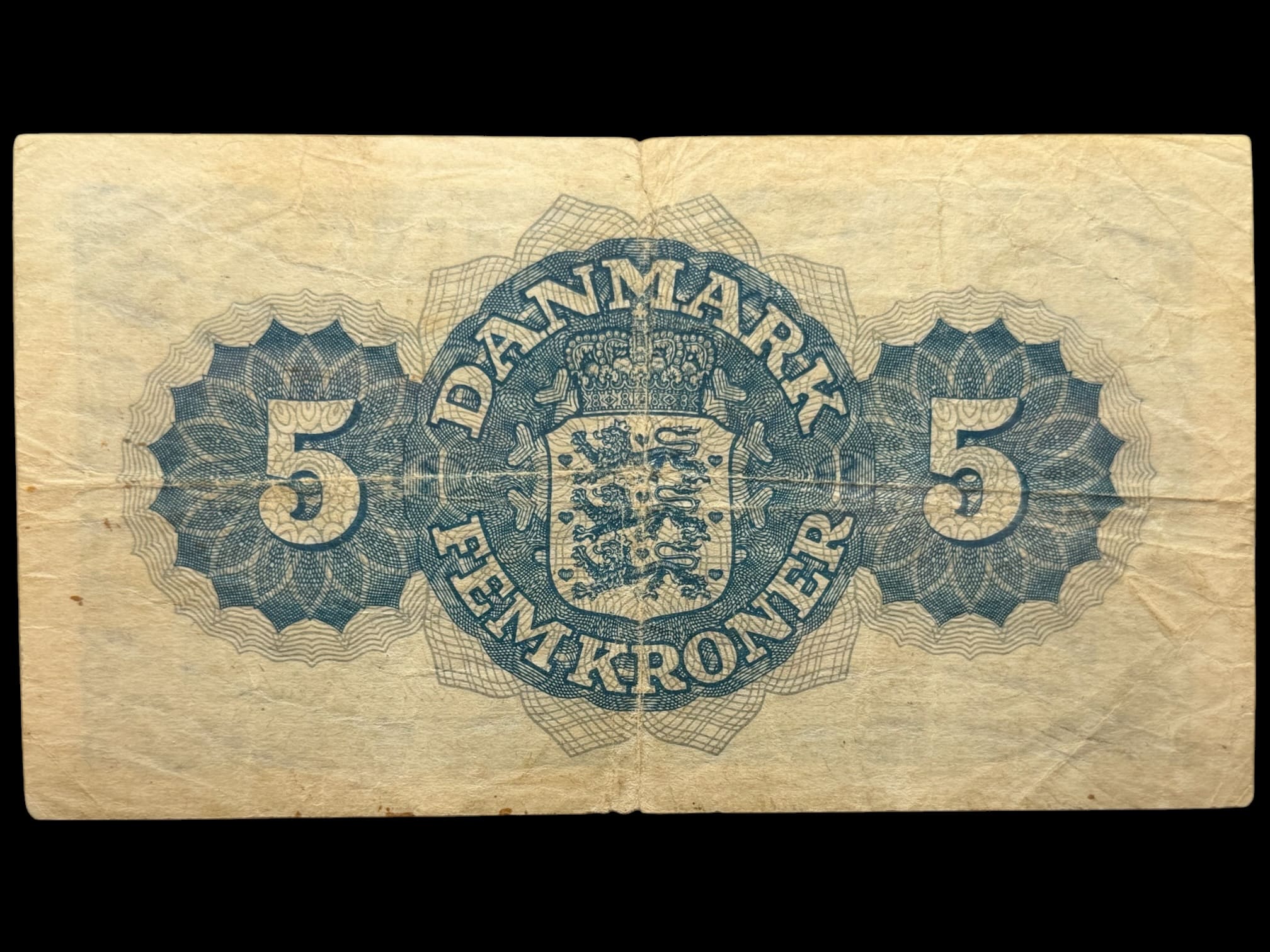 5 kroner 1950 DF, Riim/Teilmann, Nr. 564417, Sieg 119, DOP 128b, Pick 35b, Kva. 1 “Ukendt underskriftskombination ifølge Sieg” - Image 2
