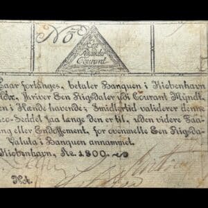 1 Rigsdaler Courant 1800, Nr. 12293, Sieg 39, DOP 30, Pick A28, Kva. 1-1+ hul