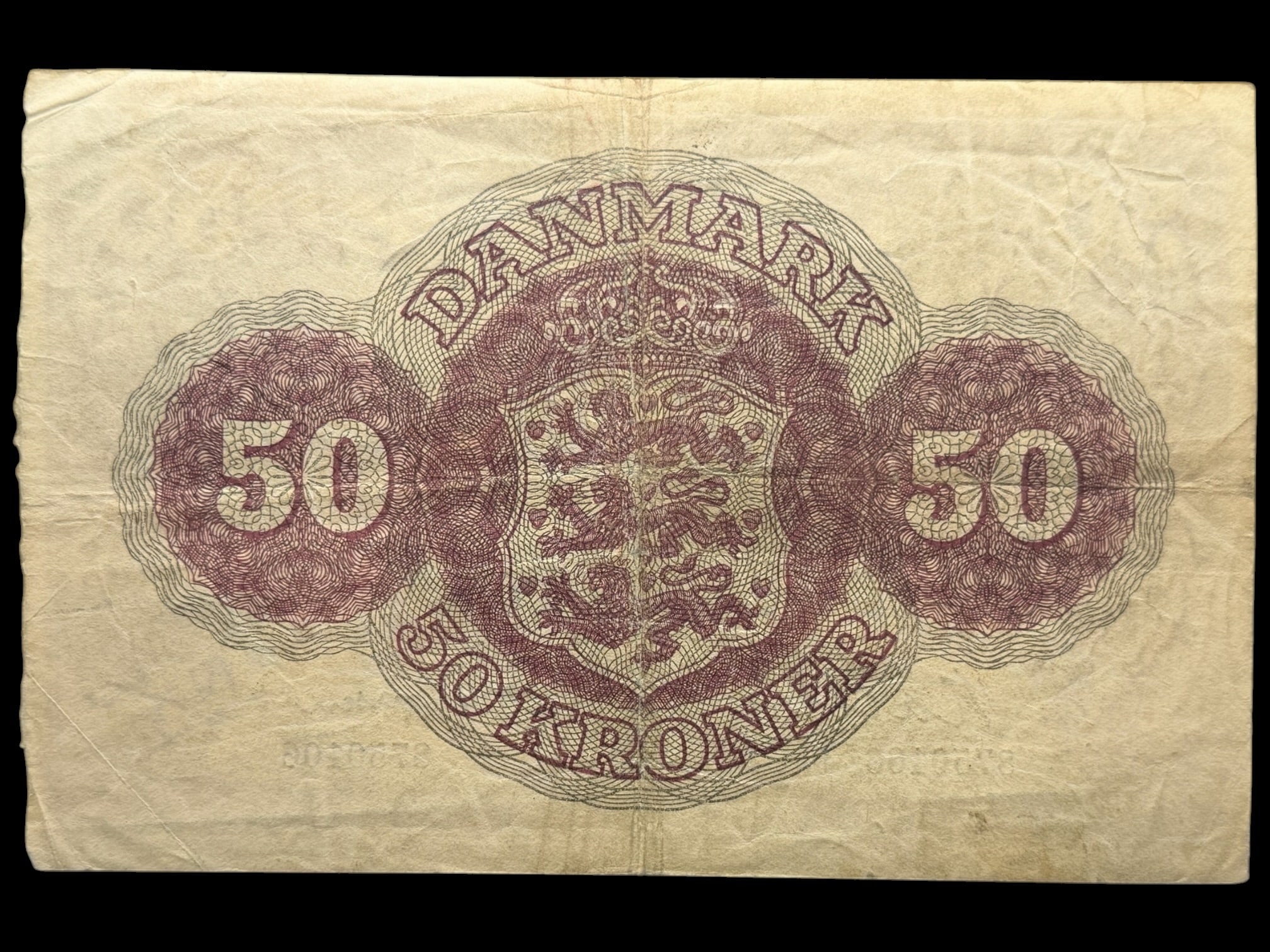 50 kroner 1948 F, Halberg/S. A. Hansen, Nr. 8750106, Sieg 124, DOP 133, Pick 38, Kva. 1-1+ - Image 2