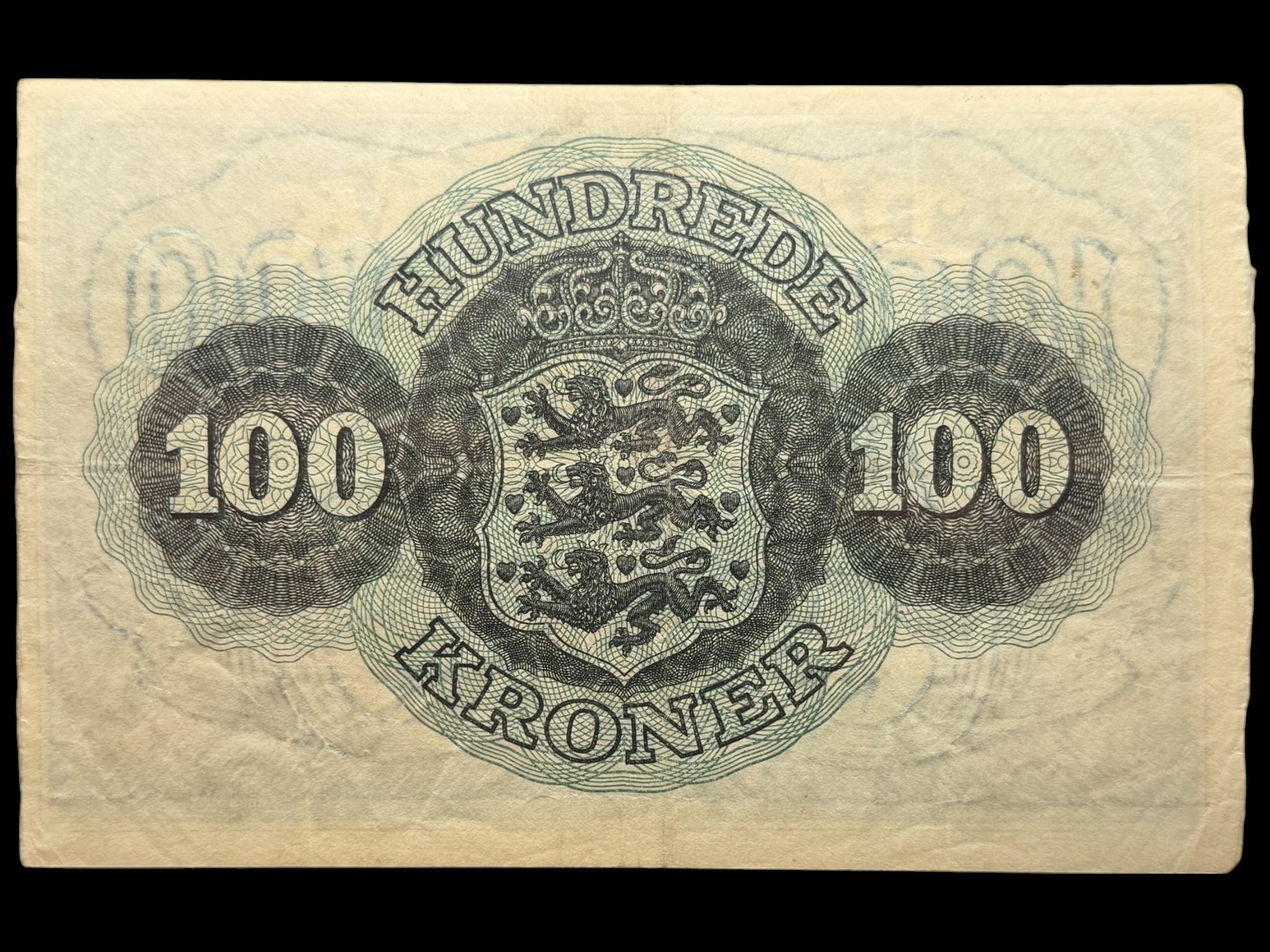 100 kroner 1944e, Svendsen/Lund, Nr. 0604036, Sieg 125, DOP 134, Pick 39, Kva. 1+ - Image 2