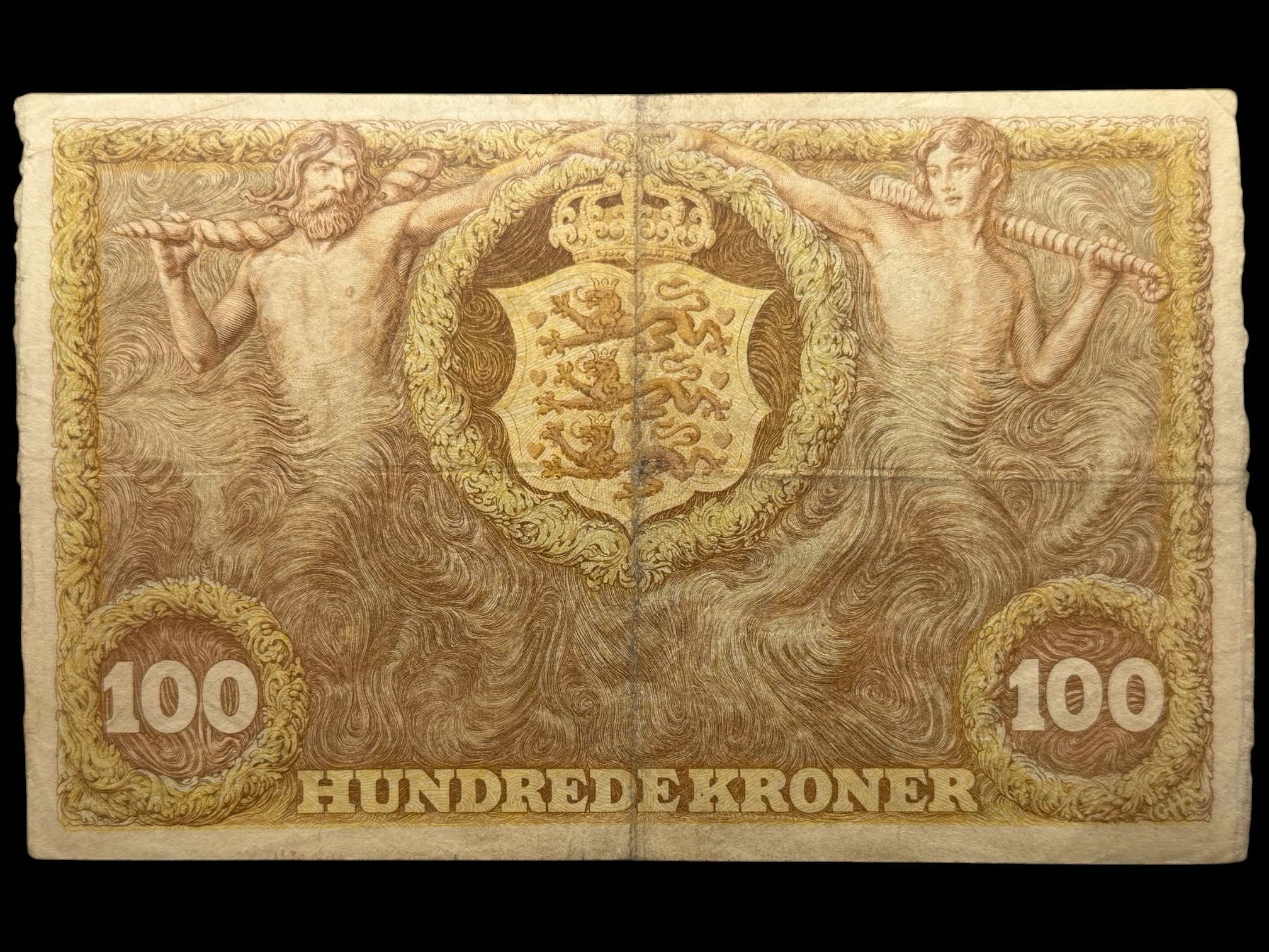 100 kroner 1940 B, Svendsen/Lund, Nr. 2763265, Sieg 111, DOP 126, Pick 33, Kva. 1 - Image 2