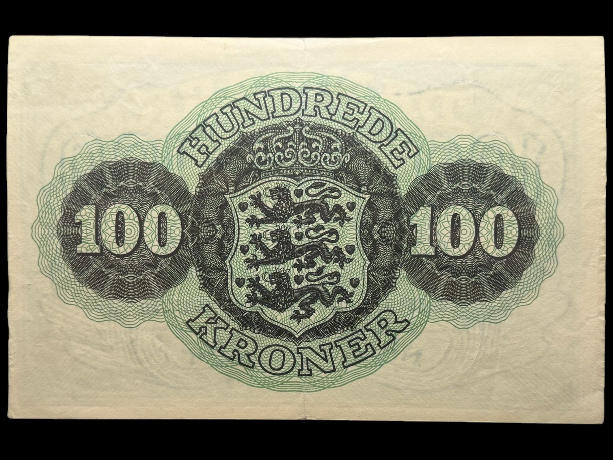 100 kroner 1960 m, Riim/A. Hansen, Nr. 4943810, Sieg 124, DOP 135, Pick 39, Kva. 1+-01 lille 3 mm rift - Image 2