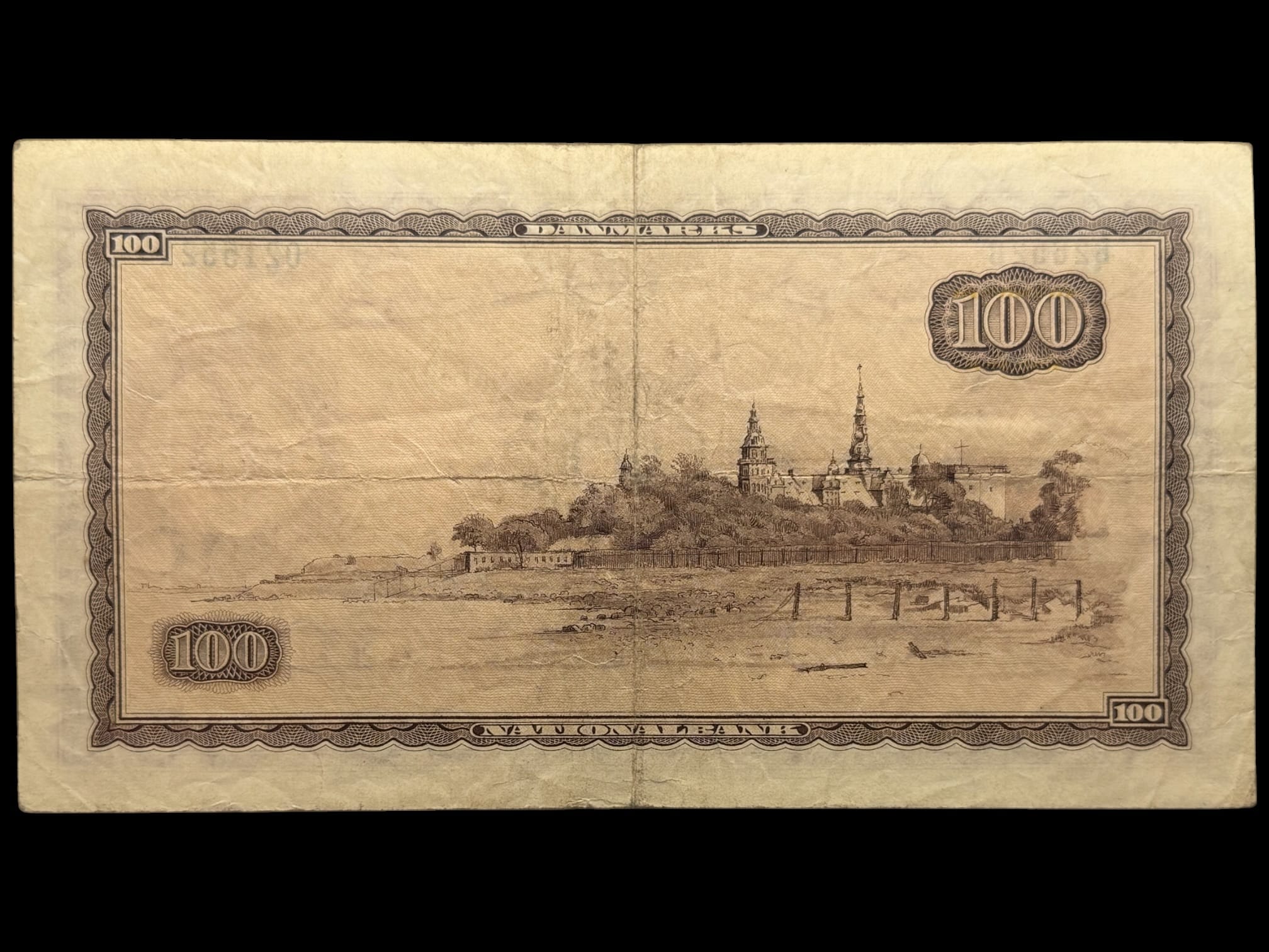 100 kroner 1965 B2, Riim/Sunesen, Nr. 0215521, Sieg 137, DOP 146, Pick 46, Kva. 1 - Image 2
