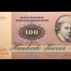 100 kroner 1975 A5, Valuer/Sunesen, Nr. 3372044, Sieg 142, DOP 151, Pick 51, Kva. 0