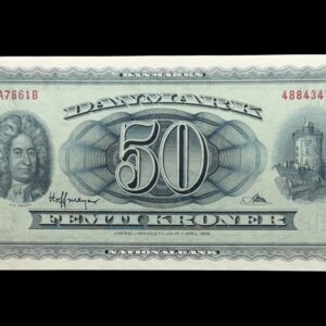 50 kroner 1966 A7, Riim/Hoffmeyer, Nr. 4884347, Sieg 135, DOP 144, Pick 45, Kva. 0-01