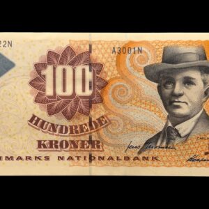 100 kroner 2000 A3, Heering/Jens Thomsen, Nr. 296722N, Sieg 147, DOP 156, Pick 56, Kva. 0