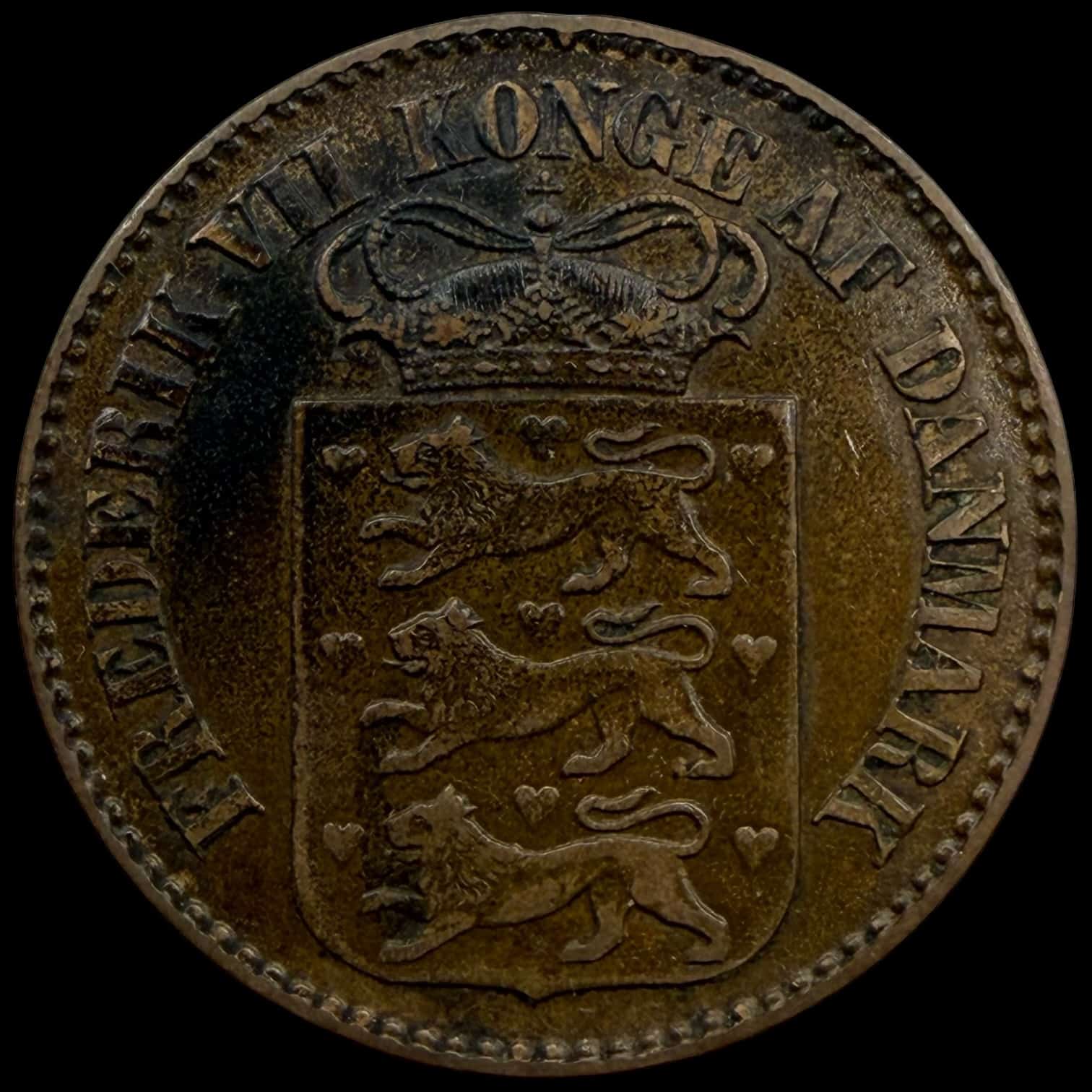Dansk Vestindien, 1 cent 1860, Fre.VII, Sieg 15, Hede 23, KM 63, Kva. 1+ - Image 2