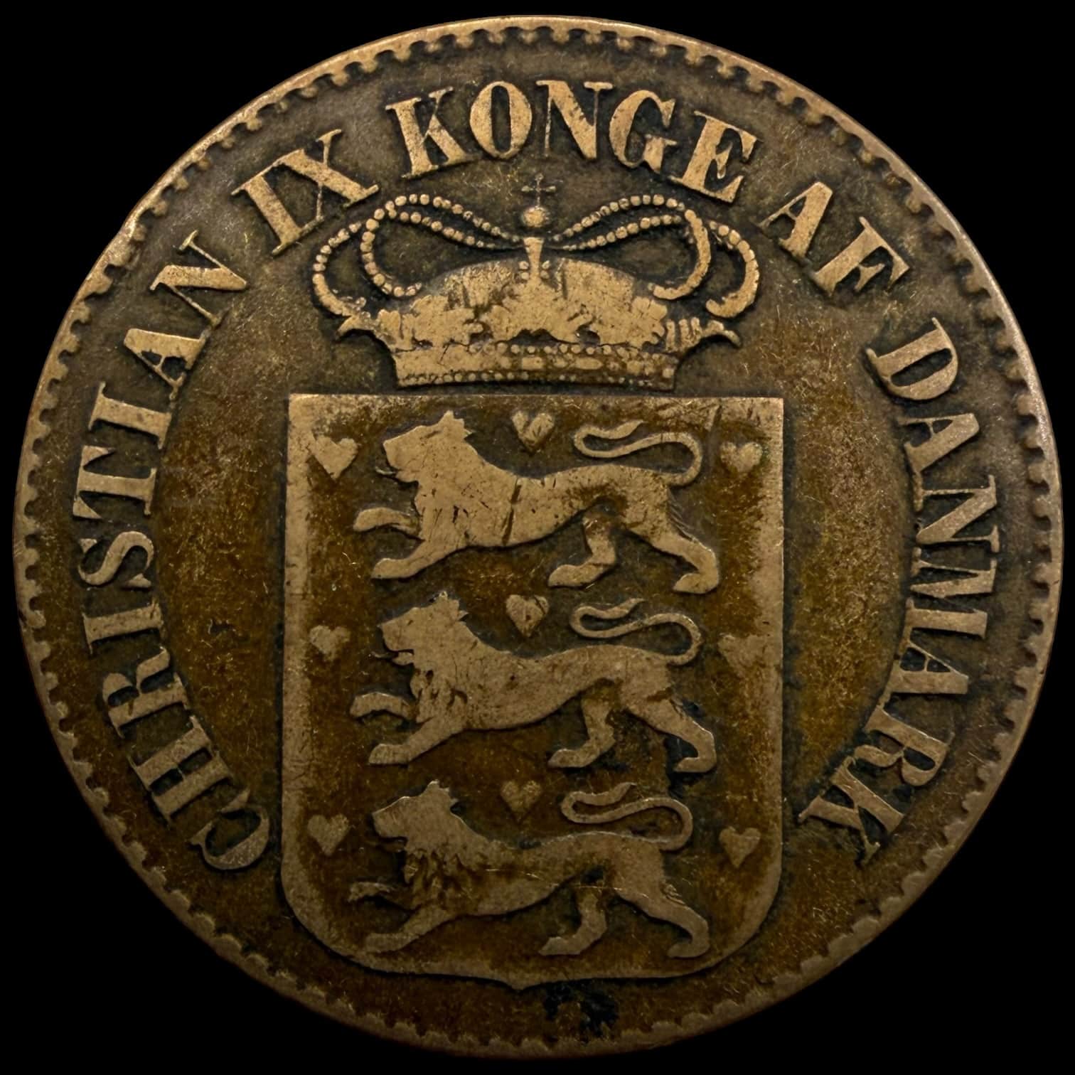 Dansk Vestindien, 1 cent 1868, Chr.IX, Sieg 20, Hede 28, KM 68, Kva. 1 - Image 2