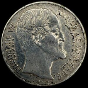 1848 VS, 1 speciedaler “Tronskifte”, Fre.VII, Sieg 7, Hede 3, Kva. 1-1+ renset