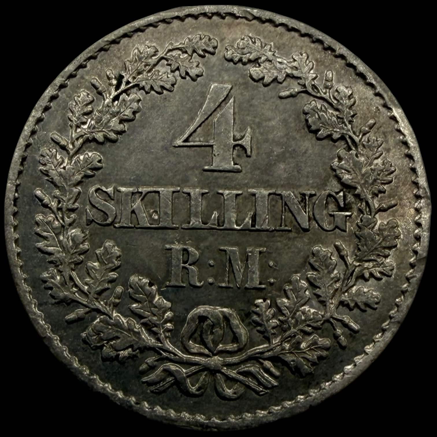 1871, 4 skilling, Chr.IX, Sieg 3.2, Hede 5B, Kva. 01 - Image 2