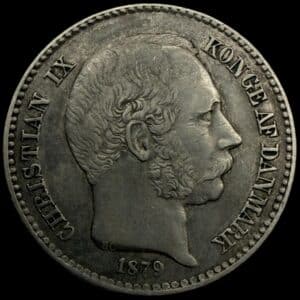 Dansk Vestindien, 10 cents 1879, Chr.IX, Sieg 22, Hede 26, KM 70, Kva. 1+