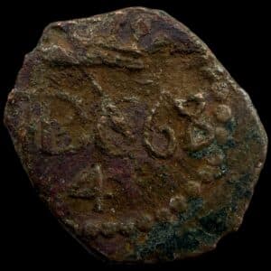 Trankebar / Danish India, 4 kas 1768, kobber, Chr.VII, Sieg 78.1, KM 154.1, UBJ 329, Kva. 1