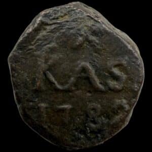Trankebar / Danish India, 10 kas 1782, kobber, Chr.VII, Sieg 81, KM 165, UBJ 324, Kva. 1+-1