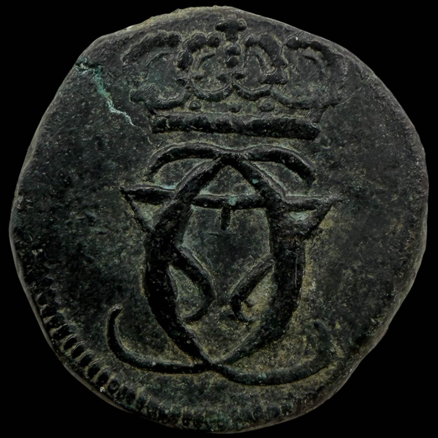 Trankebar / Danish India, 10 kas 1770, kobber, Chr.VII, Sieg 80.2, KM 164, UBJ 321, Kva. 1+ - Image 2